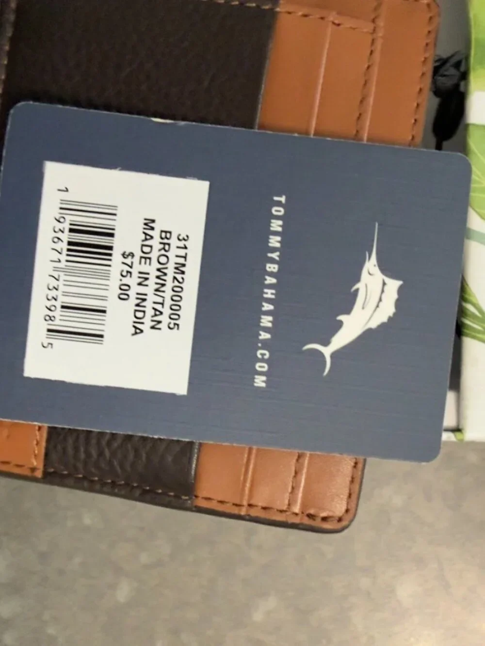 Tommy Bahama Brown/Tan Leather Wallet